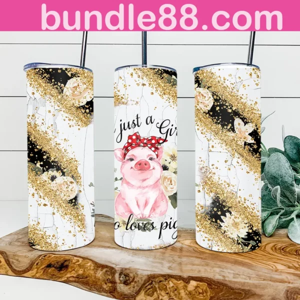 I'm Just A Girl Who Loves Pigs 20oz Tumbler Skinny