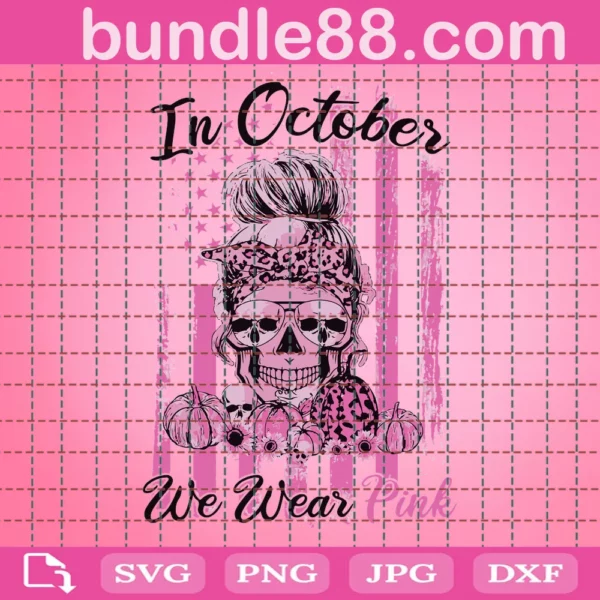 In October We Wear Pink Skull Bun Hair