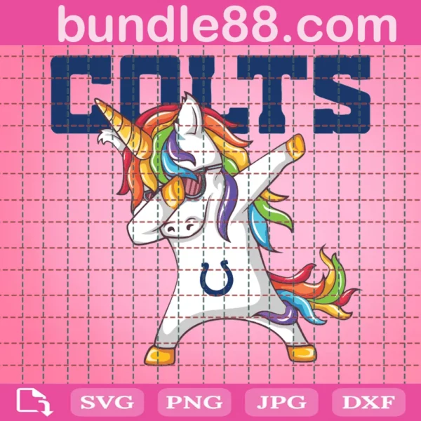 Indianapolis Colts Football Unicorn Face Cut File