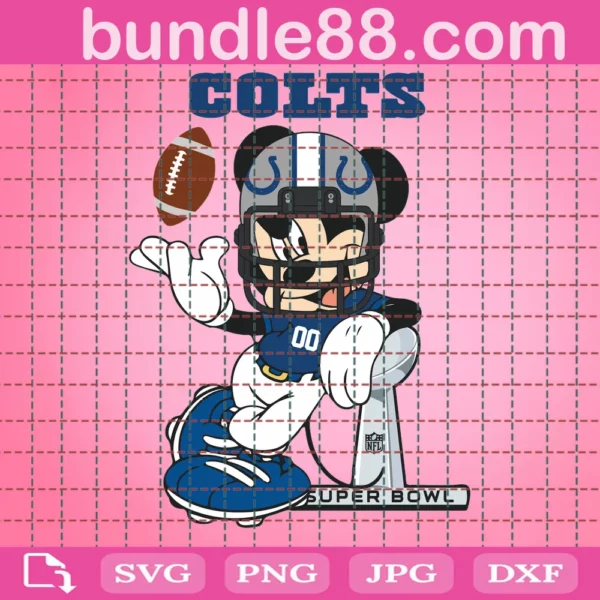 Indianapolis Colts Mickey Svg