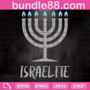 Israelite Svg, Hanukkah candles with all candle lite Svg