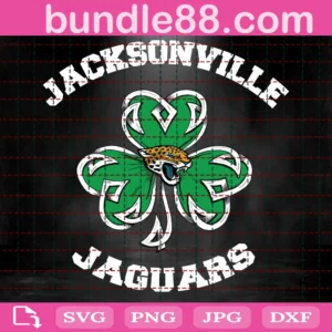 Jacksonville Jaguars Lucky Clover Svg