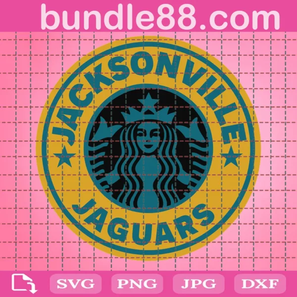 Jacksonville Jaguars Starbucks Logo Cup Wrap Svg