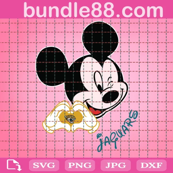 Jaguars Mickey Mouse Football Svg