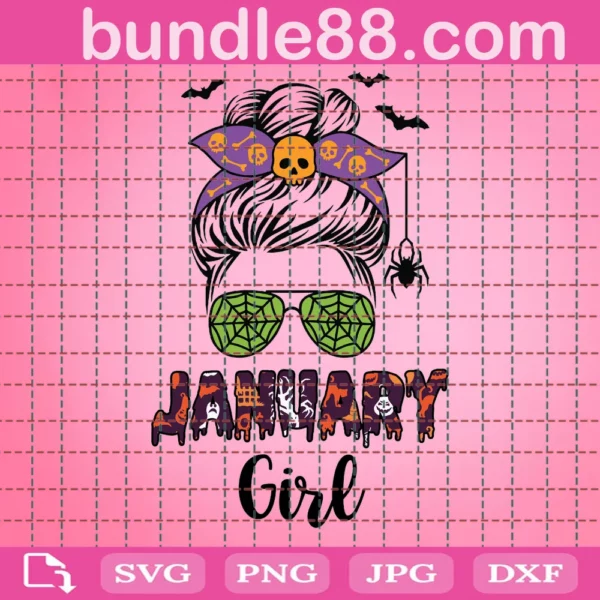 January Girl Svg