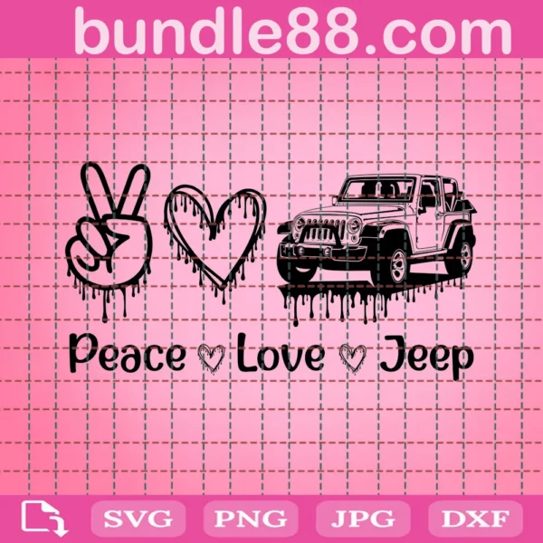 Jeep Svg, Peace Love Jeep Svg