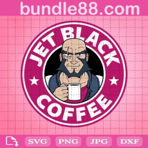 Jet Black Coffee Svg