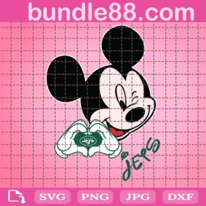 Jets Mickey Mouse Football Svg