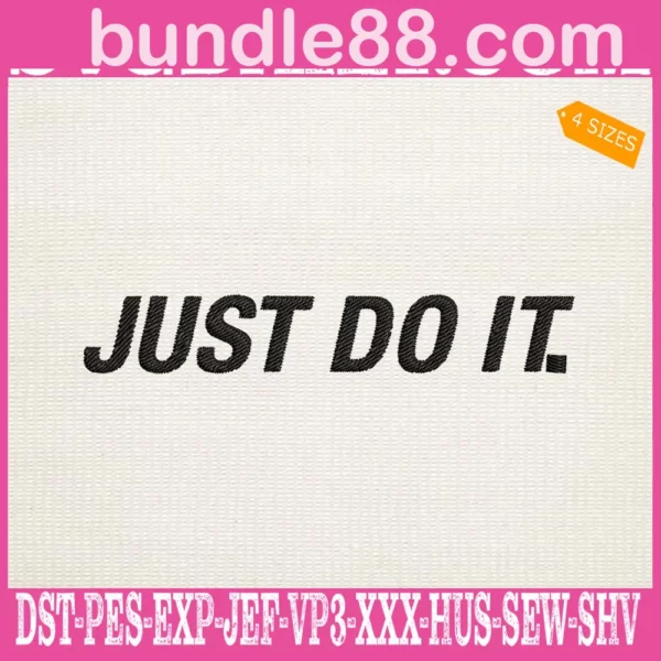 Just Do It Logo Embroidery Files