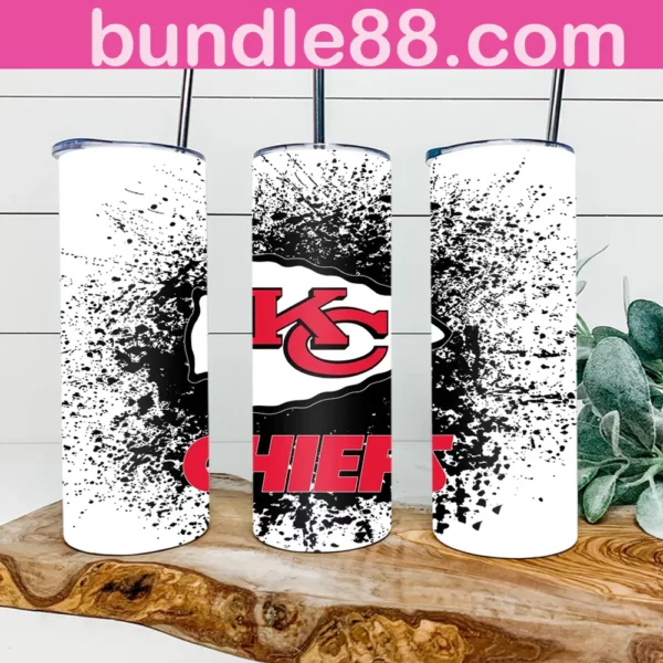 Kansas City Chiefs Football 20oz Skinny Tumbler