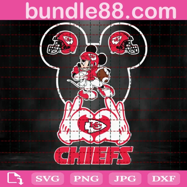 Kansas City Chiefs Football Mouse Clipart