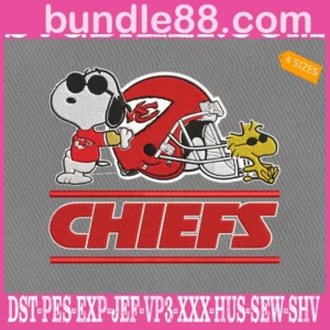 Kansas City Chiefs Snoopy Embroidery Files
