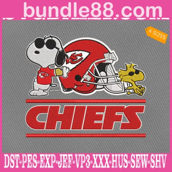 Kansas City Chiefs Snoopy Embroidery Files