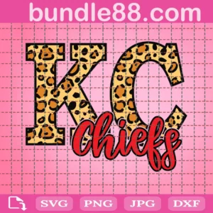 Kc Chiefs Leopard Print Svg Digital Cut File