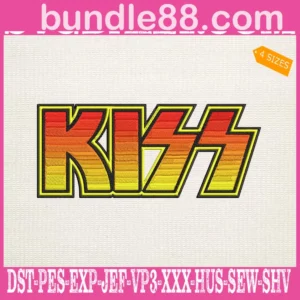 Kiss American Rock Band Embroidery Design