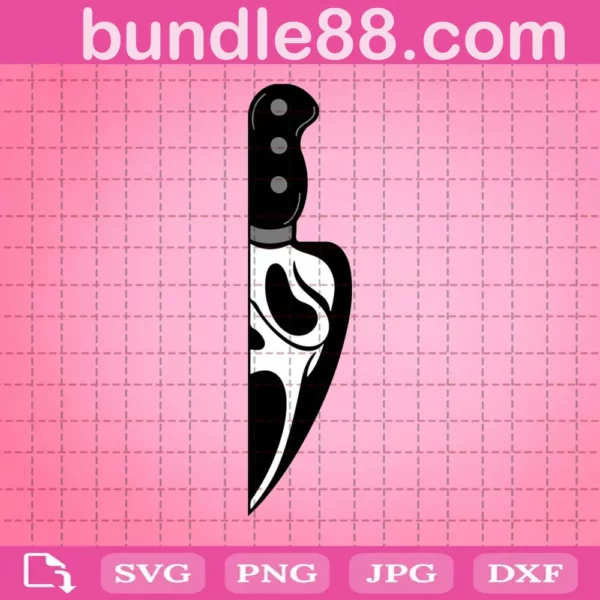 Knife Scream Ghost Halloween Svg