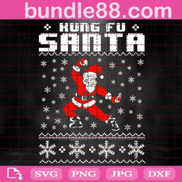 Kungfu Santa Svg