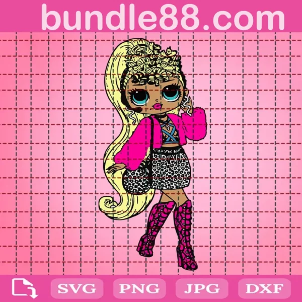 Lady Diva Svg, Lady Diva Fashion Doll Svg