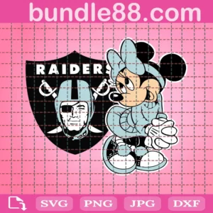 Las Vegas Raiders Disney Minnie Football Team Clipart Disney