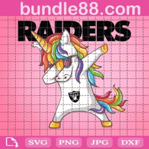 Las Vegas Raiders Football Unicorn Face Cut File