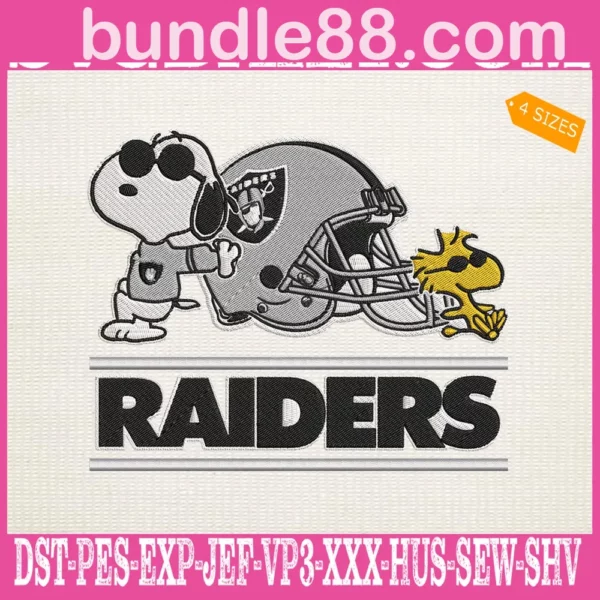 Las Vegas Raiders Snoopy Embroidery Files