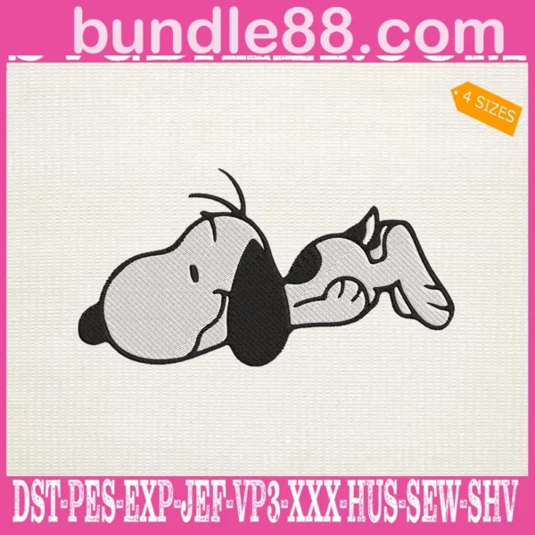 Lazy Snoopy Embroidery Files