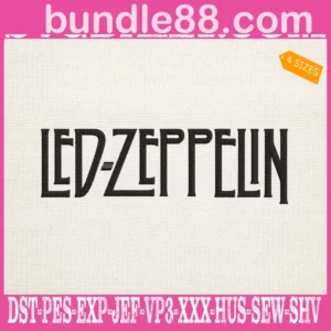 Led Zeppelin Band Logo Embroidery Design