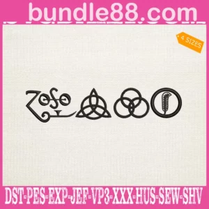 Led Zeppelin Logo Embroidery Design