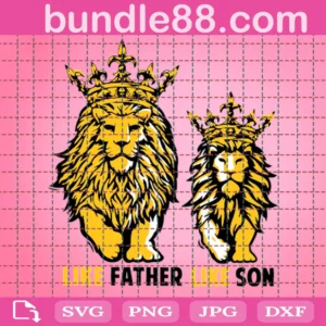 Like Father Like Son Silhouette Svg