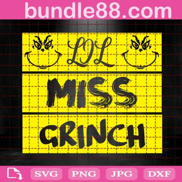 Lil Miss Grinch Svg