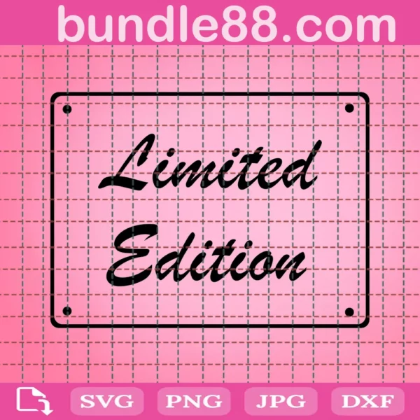 Limited Edition Tag Svg