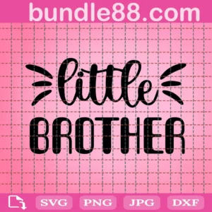 Little Brother Family Matching For Baby Boy Toddler Svg