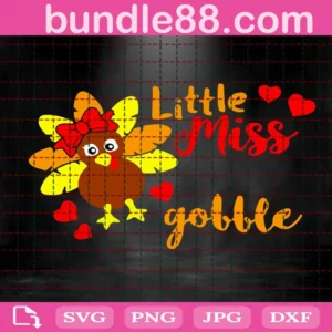 Little Miss Gobble Gobble Svg