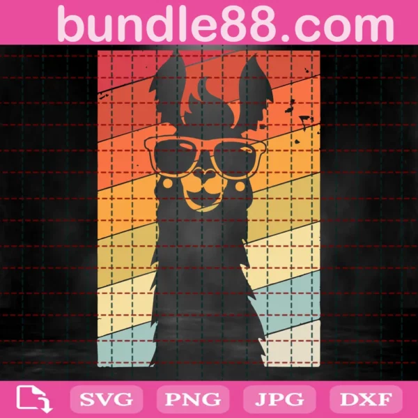 Llama Aviator Sunglasses Svg