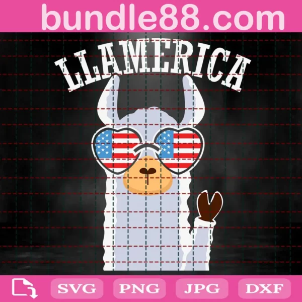 Llamerica Svg, 4Th Of July Llama Svg