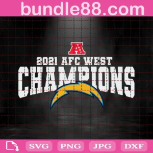 Los Angeles Chargers 2021 Afc East Champions Svg Files