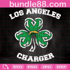 Los Angeles Chargers Lucky Clover Svg