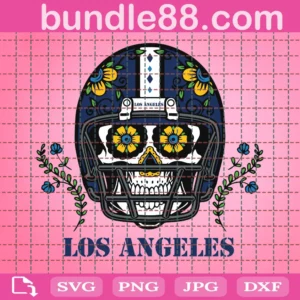Los Angeles Chargers Skull Football Svg