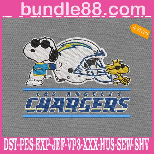 Los Angeles Chargers Snoopy Embroidery Files