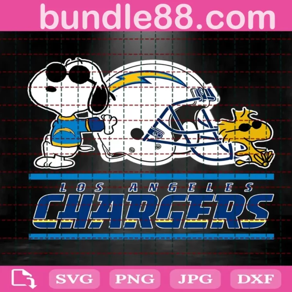 Los Angeles Chargers Snoopy Svg