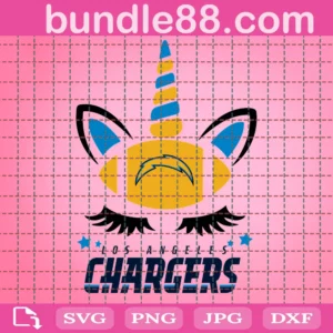 Los Angeles Chargers Unicorn Football Svg Files