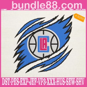 Los Angeles Clippers Embroidery Design
