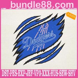 Los Angeles Dodgers Embroidery Design