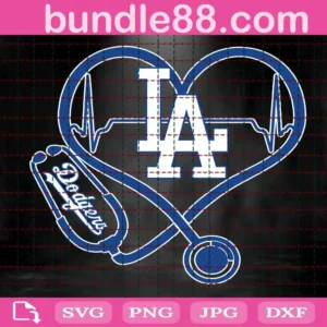 Los Angeles Dodgers Nurse Stethoscope Svg