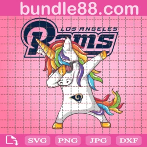 Los Angeles Rams Football Unicorn Face Cut File