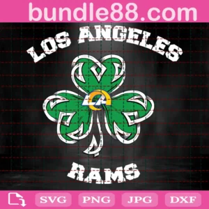 Los Angeles Rams Lucky Clover Svg