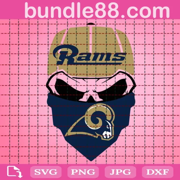 Los Angeles Rams Skull Svg