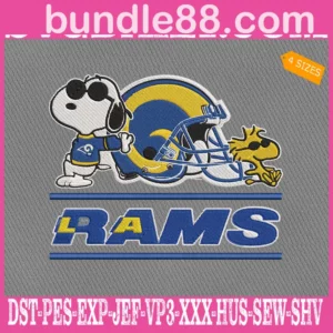Los Angeles Rams Snoopy Embroidery Files