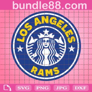 Los Angeles Rams Starbucks Logo Cup Wrap Svg