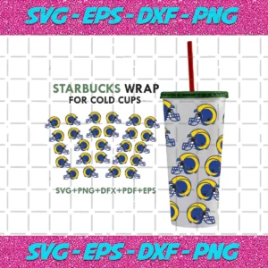 Los Angeles Rams Svg For 24Oz Venti Cold Cup Wrap